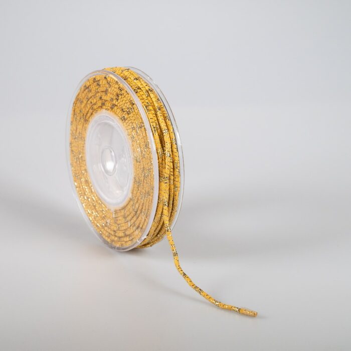 COTTON CORD WITH METALLIC YARN 3MMX20MET GOLD-GOLD MET - Image 1