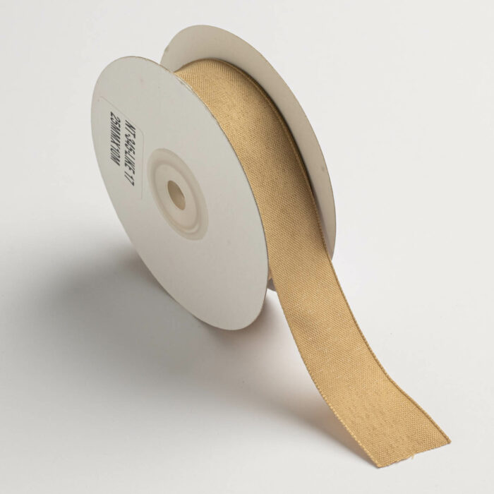 MATT FABRIC RIBBON 25MMX10MET BEIGE - Image 1