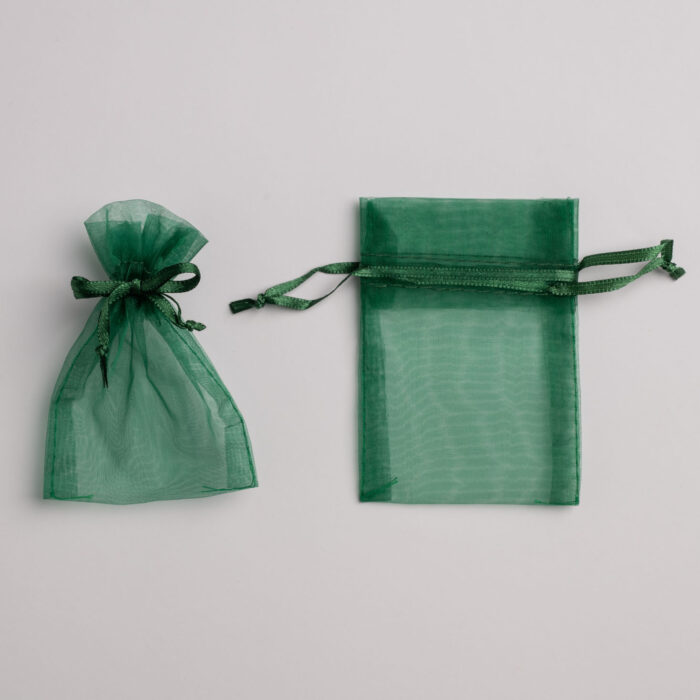 ORGANZA POUCH 10X7,5CM GREEN D - Image 1