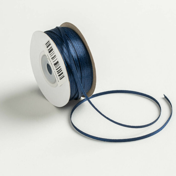 DOUBLE FACE SATIN RIBBON W.E. 3MMX100MET BLUE - Image 1