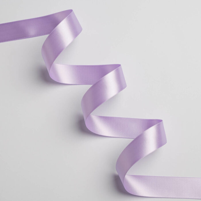 ΚΟΡΔΕΛΑ ΣΑΤΕΝ ΔΙΠΛΗΣ ΟΨΗΣ ΜΕ ΟΥΓΙΑ   25MMX50MET LILAC - Image 1