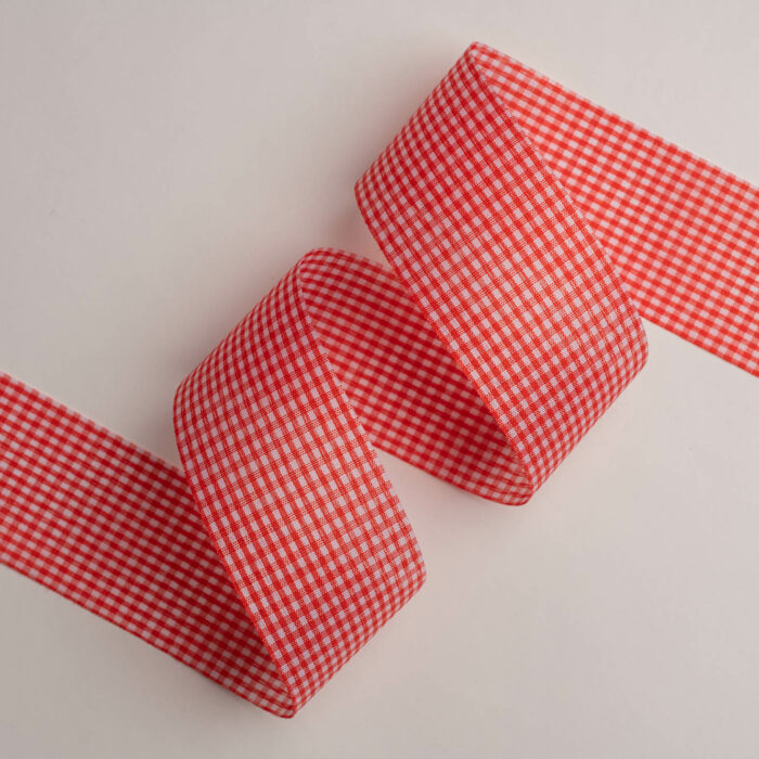 SCOTCH RIBBON 50MMX45MET WHITE-RED - Image 1