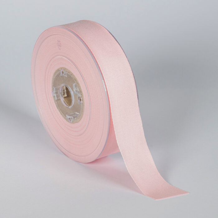 COTTON HERRINGBONE RIBBON S 25ΜΜ PINK L - Image 1