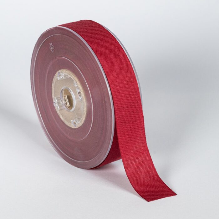 COTTON RIBBON SPARCE CANVAS 25ΜΜ BURGUNDY - Image 1
