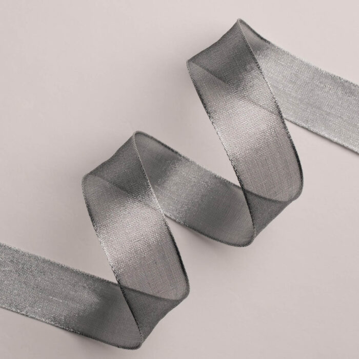 ΚΟΡΔΕΛΑ ΜΕΤΑΛΛΙΚΗ ΜΕ ΣΥΡΜΑ ΔΙΑΦΑΝΗ 22MMX10MET SILVER MET - Image 1