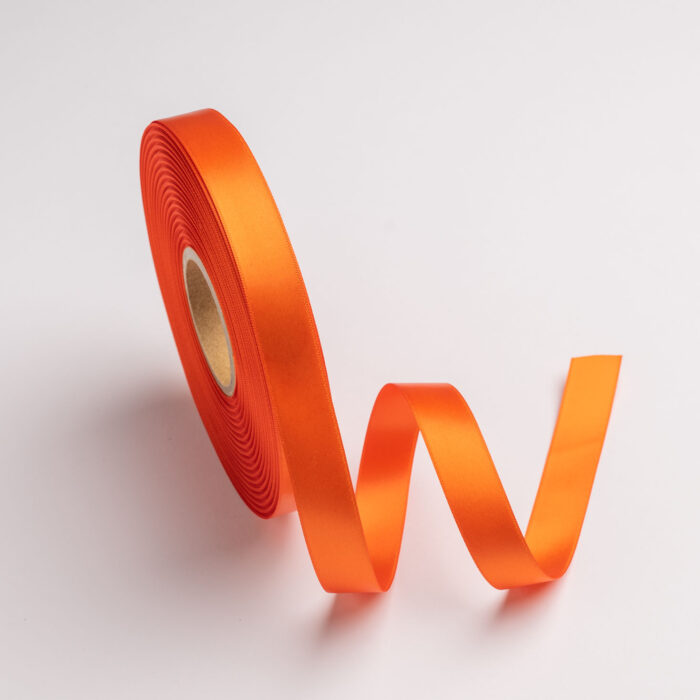DOUBLE FACE SATIN RIBBON W.E.  16MMX50MET ORANGE - Image 1