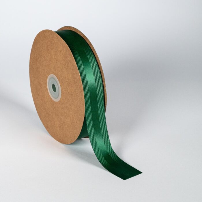 SATIN GROS RIBBON 25MMX50MET GREEN D - Image 1