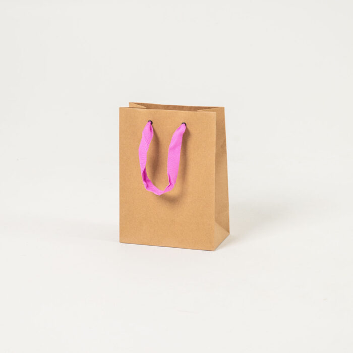 ΣΑΚΟΥΛΑ ΧΑΡΤΙΝΗ ΚΡΑΦΤ  17X09X23CM BEIGE-LILAC - Image 1